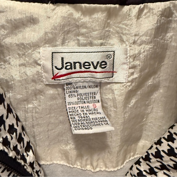 VINTAGE Windbreaker Houndstooth Pattern Size S - Picture 2 of 4